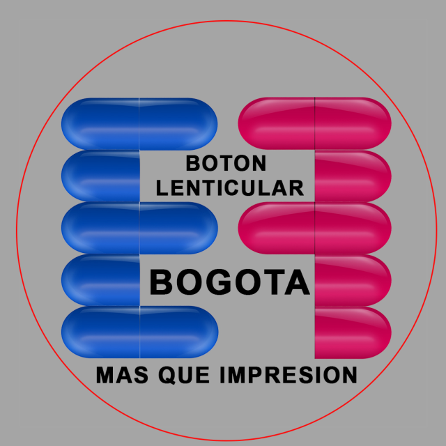 Boton 3D Lenticular