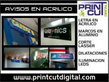 Avisos en Acrílico Print & Cut Digital