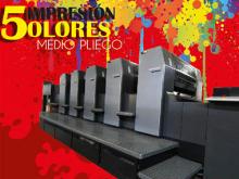 Impresión 5 Colores Medio Pliego CTP