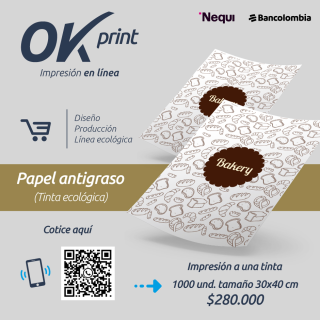 Papel antigraso para alimentos