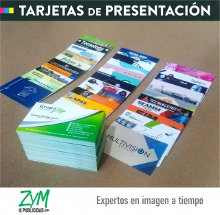 Tarjetas de presentación plastificadas